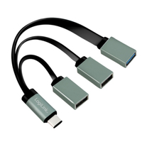LogiLink UA0315 hub & concentrateur USB 3.2 Gen 1 (3.1 Gen 1) Type-C 5000 Mbit/s Noir, Gris