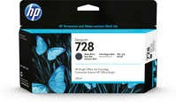 HP 728 130-ml Matte Black DesignJet Ink Cartridge cartucho de tinta 1 pieza(s) Original Rendimiento estándar Negro mate