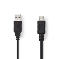 Nedis CCGP60400BK20 USB-kabel 2 m USB 2.0 USB A Zwart
