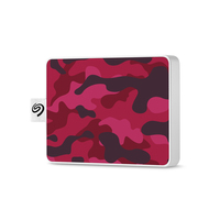 Seagate STJE500405 Externe Festplatte 500 GB Camouflage, Rot