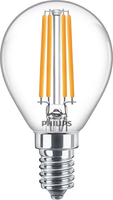 Philips Filament-Kerzenlampe, P45 E14, transparent, 60 W