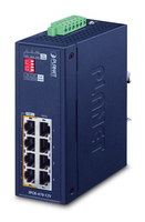 PLANET IP30 Industrial 4-port Gigabit Ethernet (10/100/1000) Power over Ethernet (PoE) Blue