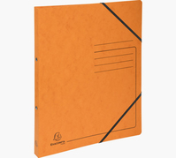 Exacompta Classeur 2 anneaux 15mm carte lustrée imprimée - A4 - Orange