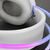Mars Gaming MH-GLOW Blanco Auriculares 360° Full Chroma RGB Flow Micrófono Cancelación de Ruido Diseño Ultra-ligero Almohadillas Mempory-Foam Compatibilidad Universal