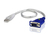 ATEN 2A-130G adapter kablowy 0,35 m USB Typu-A VGA (D-Sub) Niebieski, Srebrny