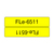 Brother FLE-6511 cinta para impresora de etiquetas Negro sobre amarillo