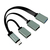 LogiLink UA0315 hub de interfaz USB 3.2 Gen 1 (3.1 Gen 1) Type-C 5000 Mbit/s Negro, Gris