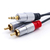 Qoltec 52339 câble audio 1 m 2 x RCA 3,5mm Noir