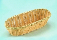 Brot- und Obstkorb, oval 21 x 10 cm, H: 6 cm Polypropylen, hellbeige -BASIC-