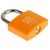 RS PRO Messing Vorhängeschloss mit Schlüssel Orange, Bügel-Ø 6mm x 22mm