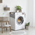 Relaxdays Waschmaschinenauflage mit Taschen, Polyester, Abdeckung Waschmaschine, Trockner, Kühlschrank, schwarz/creme