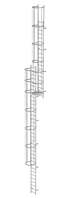 MUNK Günzburger Steigtechnik 520145 Mehrzügige Steigleiter mit Rückenschutz (Bau