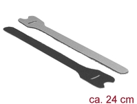 Klett-Kabelbinder L 240 mm x B 13 mm 10 Stück schwarz, Delock® [18264]