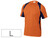 Camiseta Deltaplus Poliester Manga Corta Cuello Redondo Tratamiento Secado Rapido Color Naranja-Marino Talla L