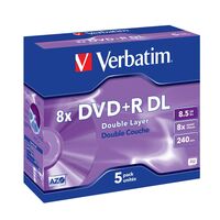 DVD+R Double Layer 8X 8.5GB Branded Matt Silver,5 Pack Üres DVD-k