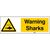 ISO Safety Sign - Warning , Sharks ,