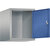 Altillo CLASSIC, 1 compartimento, anchura de compartimento 400 mm, aluminio blanco / azul genciana.