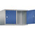 Altillo CLASSIC, 2 compartimentos, anchura de compartimento 400 mm, aluminio blanco / azul genciana.