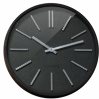 Wanduhr Goma lautlos 35cm 11045 schwarz