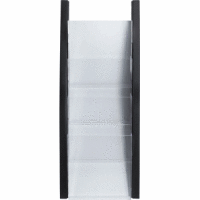 Wandprospekthalter Bogendesign A5 4 Fächer schwarz