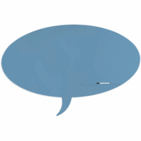 Symbol-Tafel Skinshape Sprechblase lackiert 100x150cm RAL 5024 pastellblau