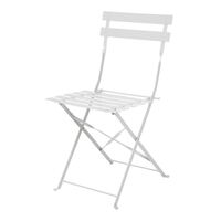 Bolero Pavement Style Folding Chairs in Grey Made of Steel Height 44cm Pack of 2