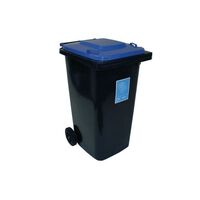 Recycling wheelie bins with grey body and choice of 4 coloured lids