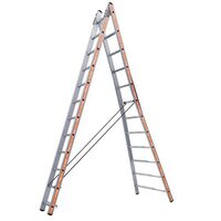 Industrial combination ladders - 2 x 12 rungs flared base