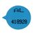 Round security seals, numbered, blue