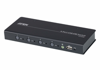 CS724KM - Black 4-port Kvm Switch - RS-232, USB 2.0 RJ-45, RS-232