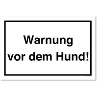 Warnung Vor Dem Hund!, Hundeaufkleber, 30 x 20 cm, aus Premium-Aufkleber blasenfrei, mit UV-Schutz