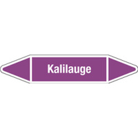 Aufkleber Kalilauge, violett, Folie, 126 x 26 mm, L707