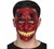 Máscara de Diablo Roja con Cuernos Universal Adulto