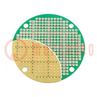 Board: universal; single sided,round,prototyping; 60mm
