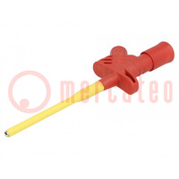 Pinza di misurazione; a gancio; 6A; 1kVDC; rosso; 4mm; 972309101