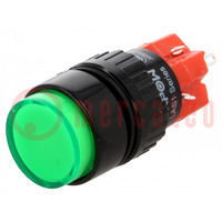 Switch: push-button; Pos: 2; SPDT; 3A/220VAC; 2A/24VDC; ON-(ON)