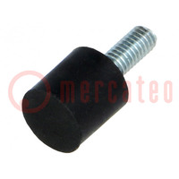 Vibroisolation foot; Ø: 10mm; H: 10mm; Shore hardness: 40±5; 41N