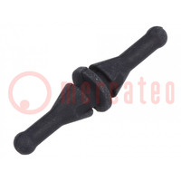 Fastener for fans and protections; Ømount.hole: 5mm; black