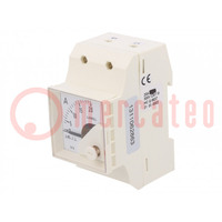 Ammeter; for DIN rail mounting; I AC: 0÷20A; True RMS; Class: 1.5