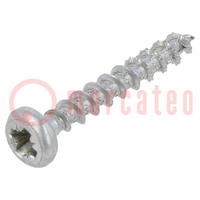 Screw; 3.5x25; Head: cheese head; Pozidriv; PZ2; steel; zinc; SPAX®