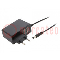Power supply: switched-mode; mains,plug; 9VDC; 2.5A; 22.5W; 86%
