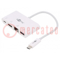 Adapter; HDMI 1.4,Power Delivery (PD),USB 3.0; 0,15m; weiß; 60W