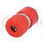 Socket; 4mm banana; 30A; 60VDC; red; nickel plated; on panel,screw