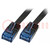 Patch cord; U/UTP; 5e; Line; CCA; PVC; schwarz; 0,25m; 30AWG