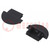 Cap for LED profiles; black; 2pcs; ABS; with hole; GROOVE14