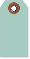 Anhängeetiketten - Grün, 4 x 8 cm, Manilakarton, Mit Metallöse, Für innen