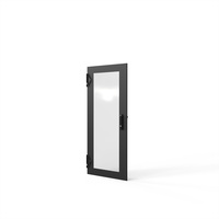 SCHROFF Porte 1200H 600L verre IP20 fermeture 3 points RAL7021