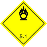 ADR Gefahrenzettel, Klasse 5.1, Entzündend (oxidierend) wirkende Stoffe