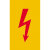 Spannungszeichen (Roter Blitz) Warnschild auf Bogen, Folienetik,gest,1,30x2,60cm