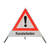 Safety Faltsignal, verschiedene Symbole mit Verbotszeichen, Höhe 70 cm Version: 37 - Symbol Achtung, Text Kanalarbeiten